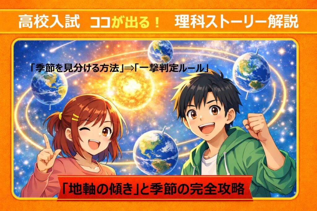 なぜ季節ができる？「地軸の傾き」と公転の図を一撃で攻略する方法サムネイル
