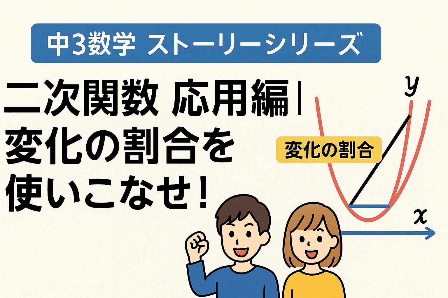 中3数学 二次関数 応用編｜変化の割合を使いこなせ！区間ごとの傾きを