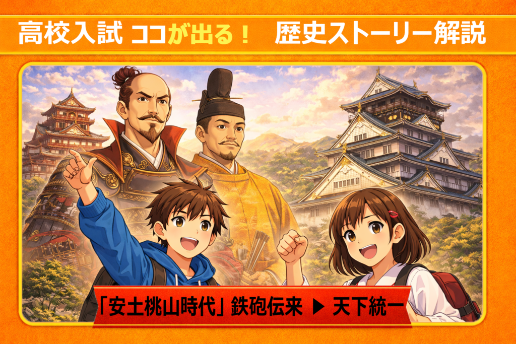 【高校受験】歴史「安土桃山時代」の流れをストーリーで攻略！信長・秀吉から天下統一のサムネイル