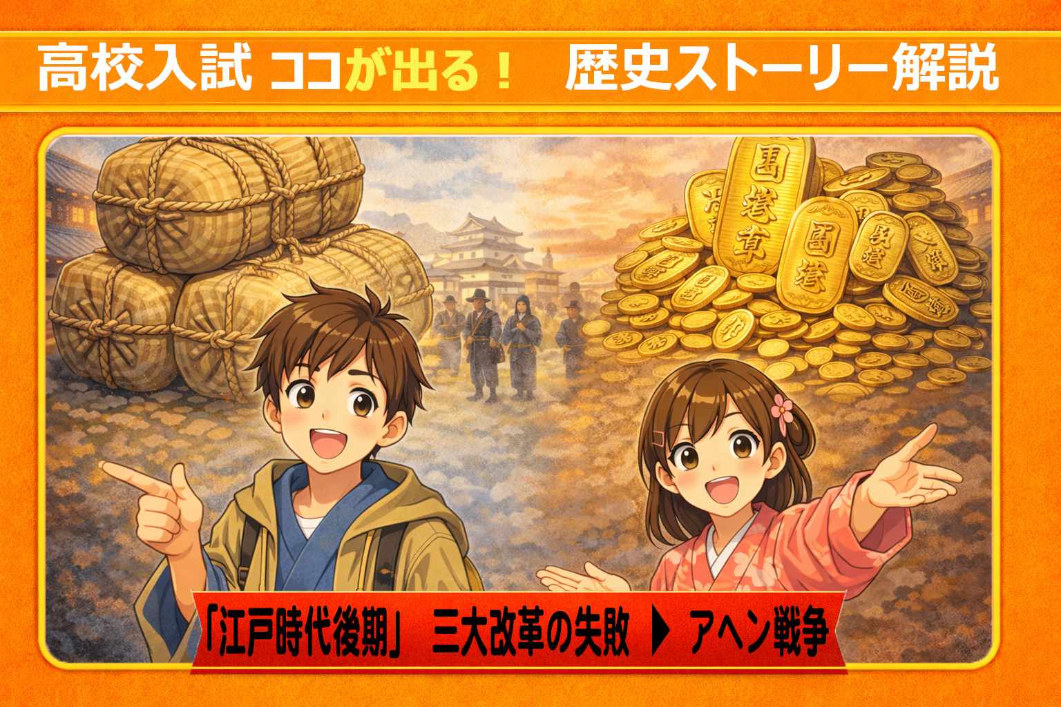 高校受験歴史「江戸後期」｜三大改革・化政文化・アヘン戦争を攻略