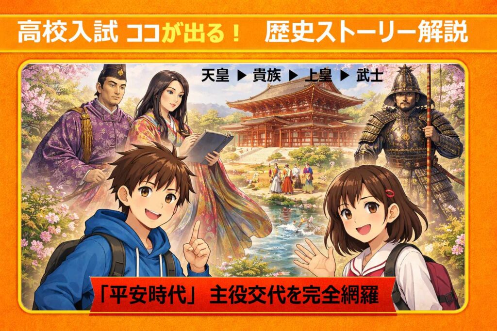 【高校受験】歴史「平安時代」の流れをストーリーで攻略！摂関政治から武士の台頭まで　　のサムネイル