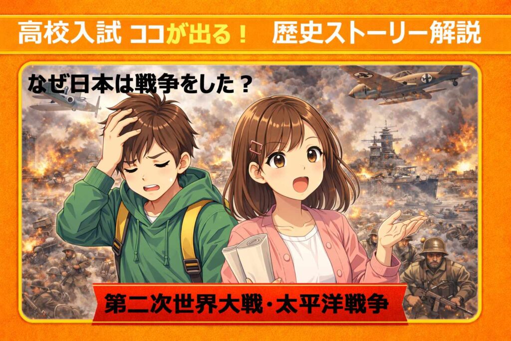 【高校受験】歴史「第二次世界大戦」をストーリー解説！なぜ日本は戦争をした？　サムネイル