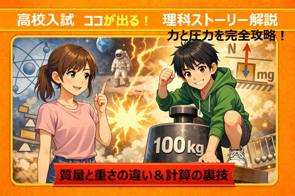 【高校入試理科】力と圧力を完全攻略！質量と重さの違い＆計算の裏技サムナイル