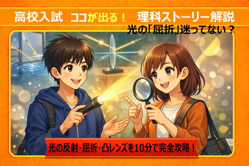 【高校入試理科】光の反射・屈折・凸レンズを完全攻略！マックス流の法則サムネイル