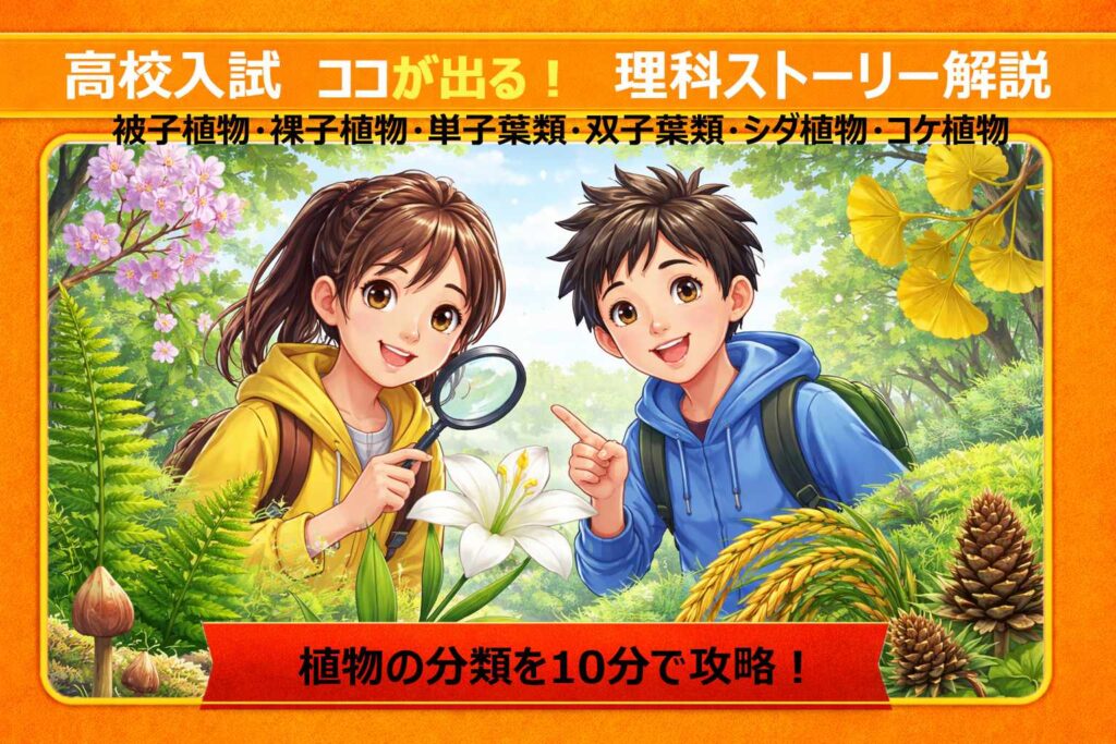 】植物の分類を完全攻略！双子葉類・単子葉類と胞子植物の覚え方サムネイル