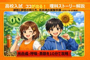 【高校入試理科】植物のつくりと働きを完全攻略！光合成・呼吸・蒸散の仕組みサムネイル