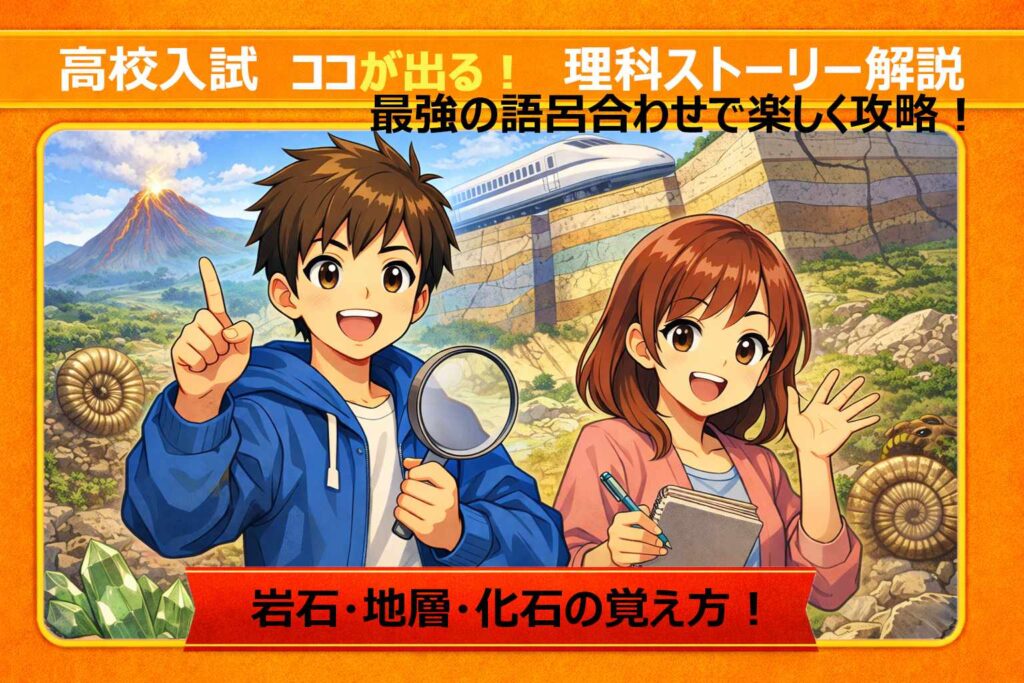 【高校入試理科】岩石・地層・化石の覚え方！「新幹線」と「奇跡の観覧席」で完全攻略サムネイル