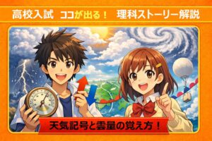 【高校受験理科】天気記号と雲量の覚え方！サムネイル